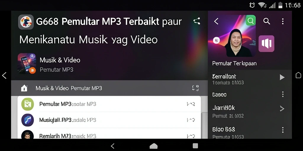 Tampilan antarmuka G668 yang modern dan fungsional.