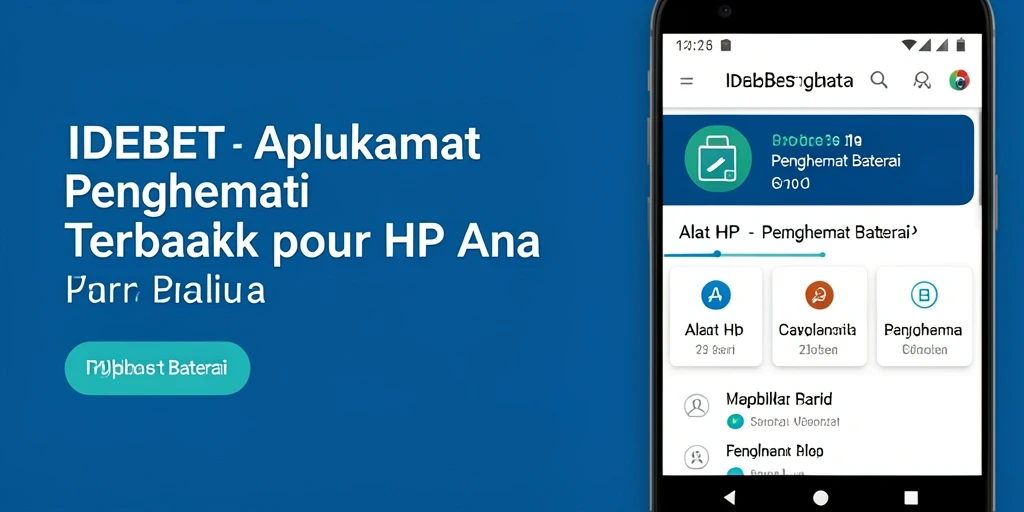 Tampilan antarmuka aplikasi IDEBET yang sederhana dan efektif untuk penghematan baterai.
