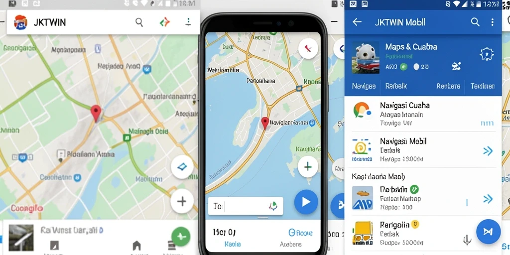 Tampilan antarmuka JKTWIN yang modern dan fungsional untuk Navigasi Mobil.