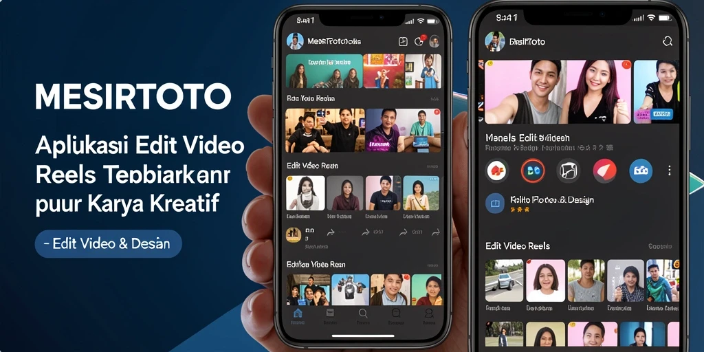 Tampilan antarmuka MESIRTOTO yang modern dan intuitif untuk Edit Video Reels.