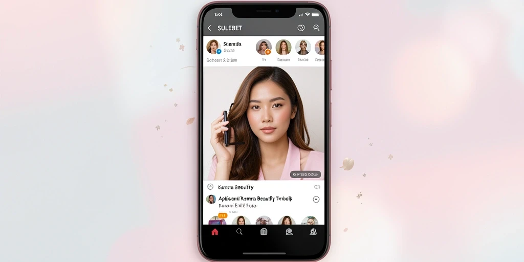 Antarmuka aplikasi SULEBET dengan fitur Kamera Beautify yang menarik.