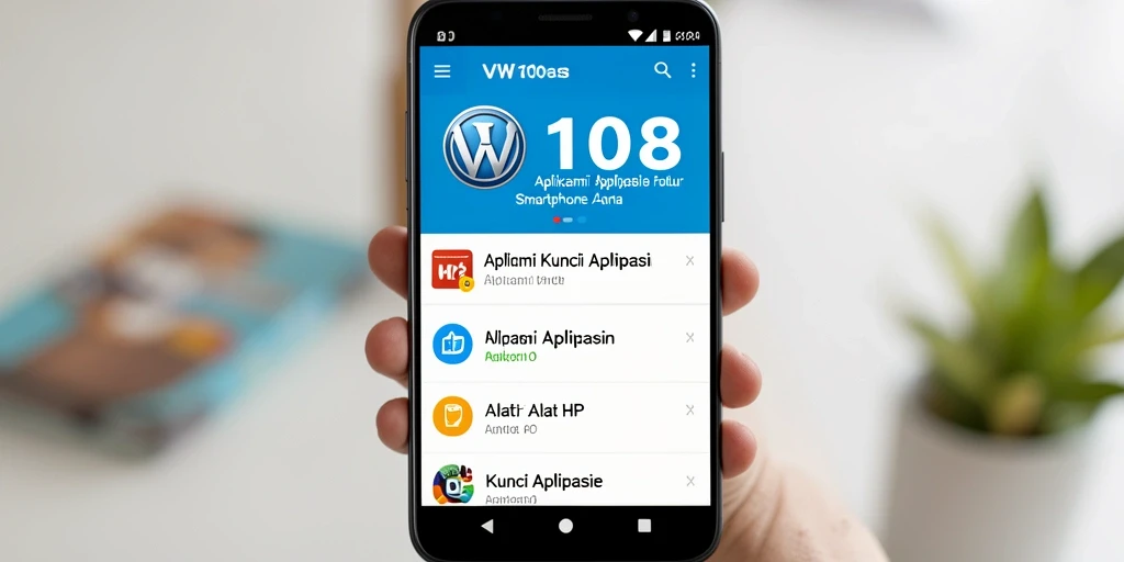 Antarmuka VW108 yang user-friendly untuk kunci aplikasi.